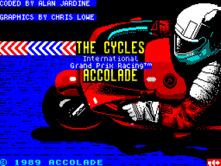 Grand Prix Challenge title screen for ZX Spectrum